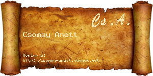 Csomay Anett névjegykártya